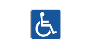 Rollstuhl, Piktogramm, Besichtigungen, blau, weiss, Hintergrund