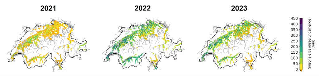 Bewässerung, modellierte Bewässerungsmenge