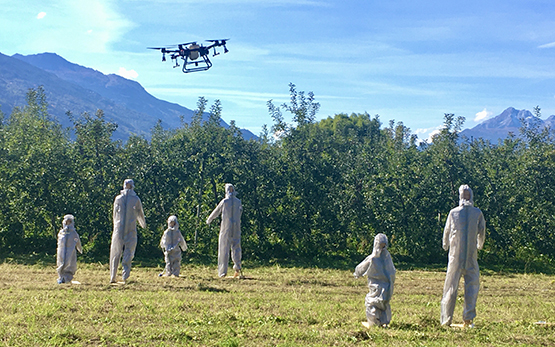 Pflanzenschutzbehandlungen mit Drohnen: Risiken für Anwohner und Passantinnen?