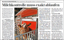 Artikel Schweizer Bauer Milchkontrolle
